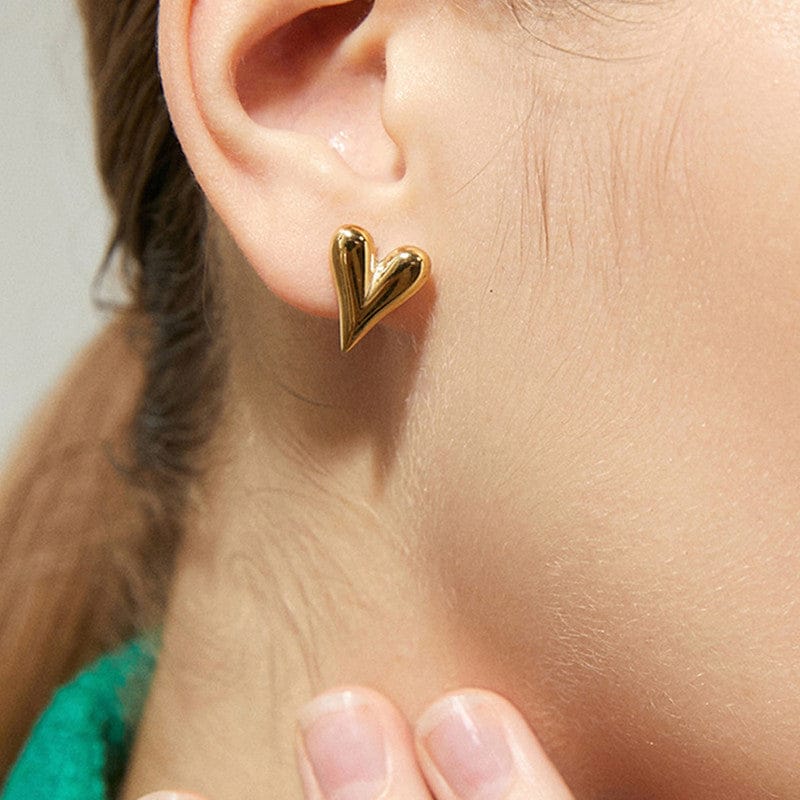 Heart Stud Earrings