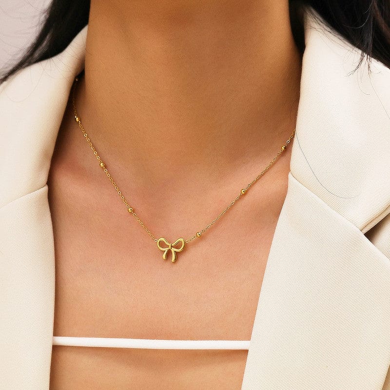 Bow Beaded Choker