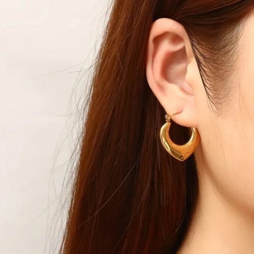 Heart Hoop Earrings