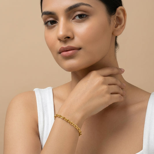 Gold plated anti-tarnish Rope bracelet