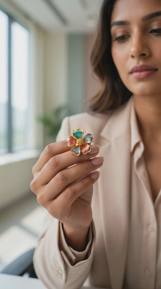 Gold plated Flower ring