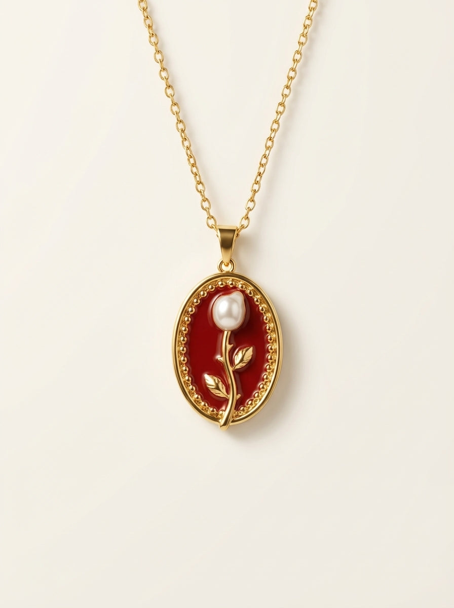 Flower pandent necklace