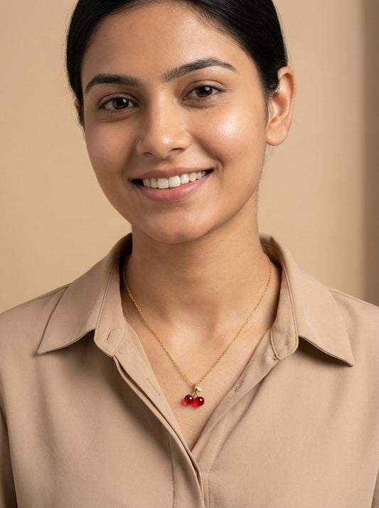 Cherry pendent necklace