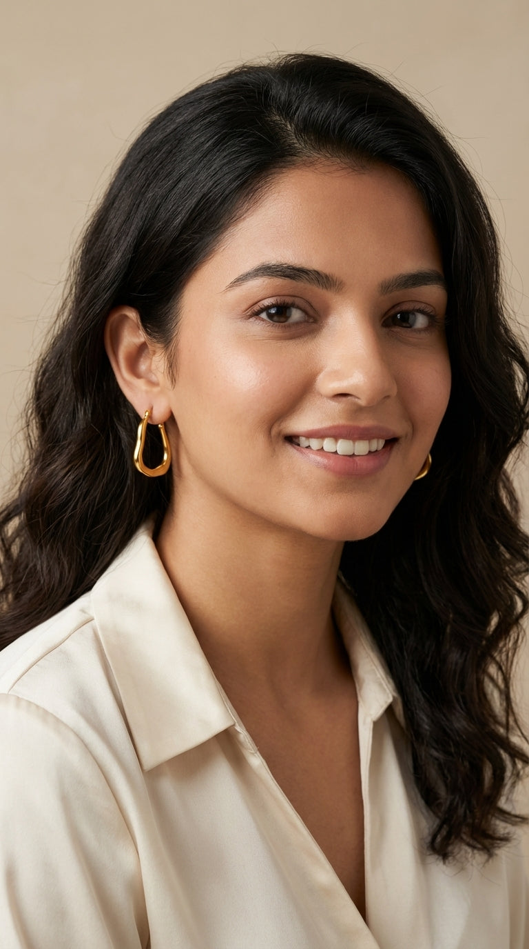 antitarnish oval shape earring