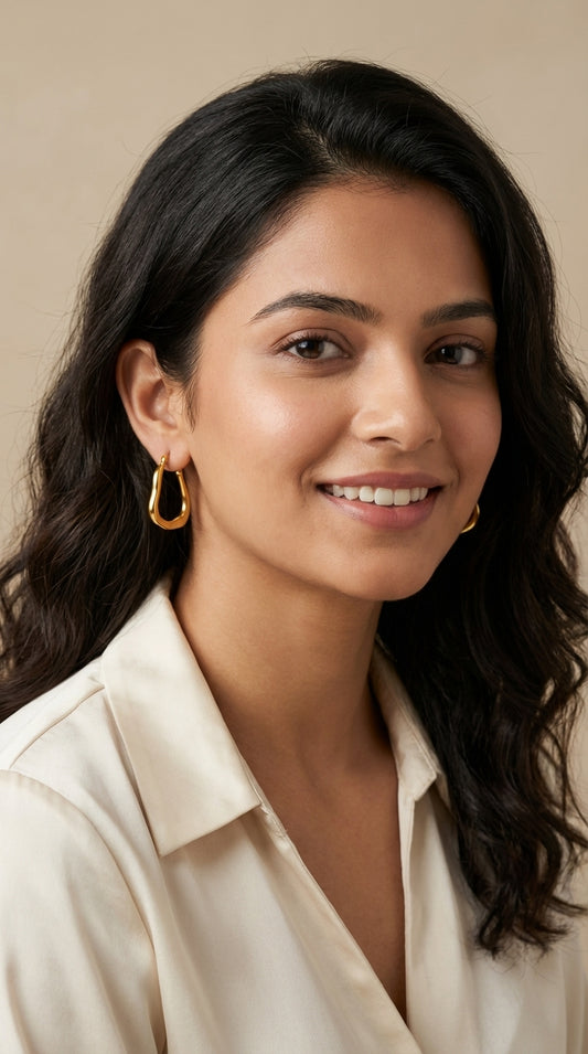 antitarnish oval shape earring