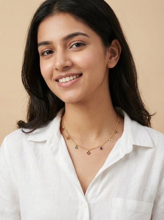 Minimal Gold Anti-Tarnish Charm Necklace