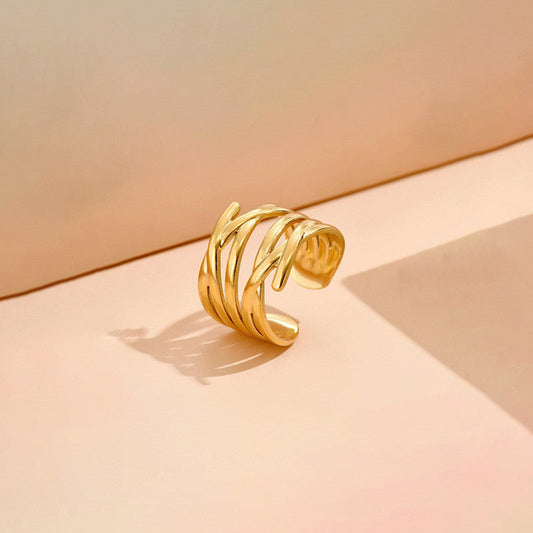 Chunky gold plated ring