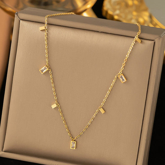 Gold plated charm necklace